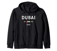 Dubai United Arab Emirates Est. 1833 UAE Flag Souvenir Zip Hoodie