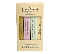 Dubai Viral Style Chocolate Bars Collection Gift Box, 4 Bars, 700 g, Maison Samadi, Halal | Vegetarian | Dubai Viral Chocolate
