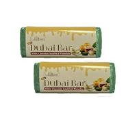 DubaiBar's White Chocolate 68G Traditional Middle Eastern In A Confectionery Bar With Pistachio, Knafeh And A White Chocolate Flavoured Coating, Made In UK Pack Of 2