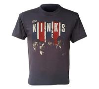 dubbel The Kinks T-Shirt 60S English Pop Retro Men Shirt Davies Black XXL