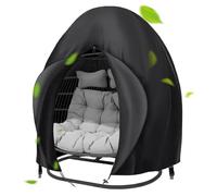 Dubbla Egg Chair Cover - Waterproof Seat Protector, Hanging Chair Zipper Med Zipper, Solid Furniture Shield, Outdoor Cushion Guard | Idealisk Stolskydd För Backyard Balkong Uteplats Lawn T