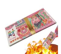Dubbulon Ancestral Money, Ceremony Ancestor Money, Set of 100 Cultural 1-Million Joss Paper for Ceremony, Worship, Grave Sweeping, Qingming, Funeral, Temple