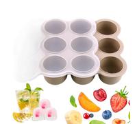 Dubbulon Baby Food Freezer Tray | 9-Grid Freezer Trays for Baby Food Storage,Cube Storage Ice for Fruit Purees Soup Homemade Meal Prep Fridge Snack Feeding