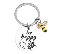 Dubbulon Bee Keyring | Bee Animal Keychains | Bee Animal Key Chains, Bee Themed Toddler Shower Return Favors for Kids