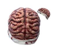 Dubbulon Brain Hat - Latex Halloween Scary Head Hat, 3D Horror Design Costume Accessory, Funny Stage Performance Cap, Realistic Costume Headwear, For Festival Comedy Stage Performance Haunted House