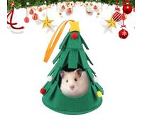 Dubbulon Christmas Bed For Hamster - Warm Small Animal Christmas Bed Christmas Hamster Cage Decor,Hamster Christmas Toys, Christmas Animal Beds For Guinea And Birds