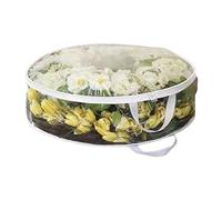 Dubbulon Christmas Wreath Decorations Organizer - Clear Christmas Wreath Storage Container | 24/30in Waterproof Christmas Wreath Storage Bag | Clear Zipped Enables To Easily Identify The Contents