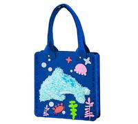 Dubbulon Cute Tote Bag - Handmade Grocery Bag | Craft Kit, Reusable Non-Woven Tote for Storage Kindergarten Travel Shopping School