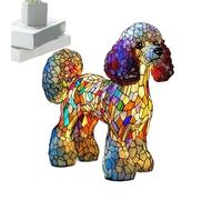Dubbulon Dog Series Art Night Light - Cute Animal LED Table Lamps, Stained Resin Tabletop Night Light, Pet Dogs Themed Ambience Lamp, for Lounge, Living Room, Bedroom and Home Offices Decor