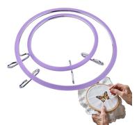 Dubbulon Embroidery Frame - Tension Stitching Hoop Set Circle Round Frame, Adjustable Art Craft Accessories and Supplies for Sewing Projects Decorative Handcraft Holiday Wreath