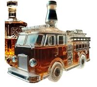 Dubbulon Glass Decanter,Truck Whiskey Decanter Liquor Dispenser - Alcohol Dispenser for Shelf Bar Drinks Bourbon Brandy Tequila Vodka Men Father's Day Birthday Dinners Wedding