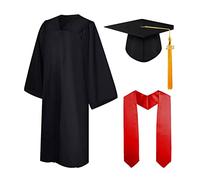 Dubbulon Graduation Gown and Mortarboard Hat | Academic Gown - Graduation Costume with Tassel for College University