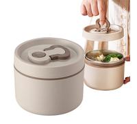 Dubbulon Insulated Lunch Container - 650ml 304 Stainless Steel Sealed, Leakproof Bento Lunch Box, Multifunction Portable Round Thermal Bento Box, for Children and Adults, for Meals, Soup Or Fruit