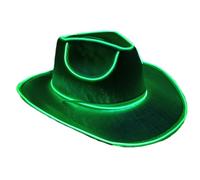 Dubbulon LED Cowboy Hat - Unisex Cowboy Hat Light Up Flashing Hat | Sparkly Glitter Disco Cowgirl Hat | Glitter Cowboy Hat | Cowboy Hats Battery Operated | Disco Dress Up Western Costume Accessories