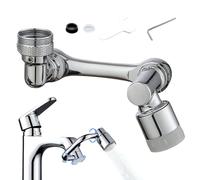 Dubbulon Sink Faucet Extender - Rotating Bathroom Splash Filter Faucet Aerator,Replacement Parts for Kitchens Schools Face Washing Head Washing Kids Adults Home Elderly