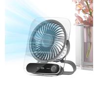 Dubbulon Small Fans for Bedroom | Quiet Folding Personal Small Fan - Cool Gadgets Battery Operated Air Cooler with 199 Speeds Night Light, Portable for Outdoor Camping Beach Hiking