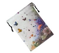 Dubbulon Tarot Card Pouch - Soft Velvet Jewelry Pouches with Drawstrings - Portable Printed Organizer for Jewelry Crystal Rune Spiritual Items Divination Supplies Altar Precious Accessories