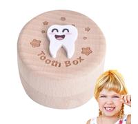 Dubbulon Tooth Fairy Box | Wooden Toddler Tooth Case - Baby Lost Hair Collector Box for Kids Nursery Birthday Memorial Girls Boys Home Mother Father