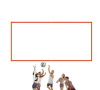 Dubbulon Volleyball Lines for Grass - Portable Volleyball Court Boundary Lines | Visible Marking Rope Set Sports Field Border for Picnic Backyard Camping Grass Beach Lawn