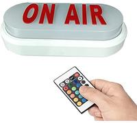 ON AIR Illuminated sign, 16 types of light conversion, usb LED Neon Neon Schid Radio Dj, with remote control, for Bookstore Cafe Recording Radio Studio