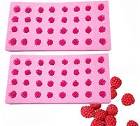 DUBENS 2 Pieces 3D Raspberry Silicone Fondant Mould Mulberry Mould Cake Sugar Craft Gum Paste Mould Silicone Berry Fondant Mould Cake Decorating Tool