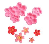 DUBENS 2 pieces cherry blossom silicone mould, cherry blossom shape, 3D flower shape, aromas wax moulds, chocolate sugar craft baking tool for cake decoration, party crafts