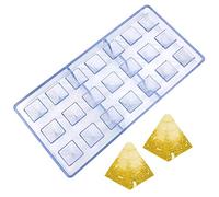 DUBENS 21 Cavity 3D Pyramid Shape Polycarbonate Chocolate Mould Creative Fondant Moulds Candy Cake Mold Kitchen Baking Pastry Tools Kitchen Tools