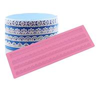 DUBENS 4 Patterns Pattern Mat for Decorating, Lace Border Lace Mould Silicone Sugar Lace Pad Cake Brim Decoration Mold Kitchen DIY Tool