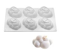 DUBENS 6 Holes Cloud Silicone Cake Mould for Baking Dessert Art 3D Mousse Mould Chocolate Silicone Moulds Kitchen Cake Decorating Tools (Cloud)