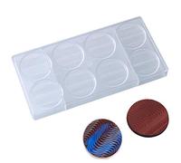 DUBENS 8 Cavity Plastic Chocolate Mould Round Wave Shape Polycarbonate Chocolate Mould Baking Pastry Cake Decoration Bakery Tools