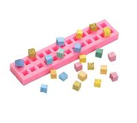 DUBENS DIY Cake Tools Silicone English Letters 3D Alphabet Building Block Fondant Cake Chocolate Mould Jelly & Candy Pudding Mould