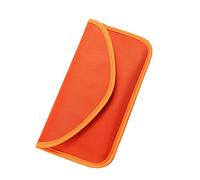 DUBENS Faraday Phone Case, RFID Blocking Pouch Key Fob Protector Signal Blocking for Mobile Phone Privacy and Car Key FOB, RFID Card Protection (Orange)