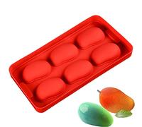 DUBENS Mango Form Silicone Mould for Mousse Cake Baking, 3D Silicone Baking Moulds for Cakes, French Dessert Mould for Pastry Chocolate Ice Cream