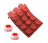 DUBENS Silicone Mould with 15 Flower Cavities for Mousse and Chocolate - Versatile Dessert and Cake Mould Made of BPA Free Material Ideal for Jelly, Ice Cream, Cheesecake and Decorative Baking Ideas