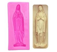 DUBENS Virgin Mary Shaped 3D Fondant Cake Silicone Mould for Soap Polymer Clay Moulds Chocolate Pastry Candy Making Decoration Tools