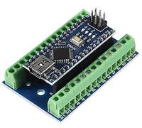 DUBEUYEW Nano Module Soldered, Nano Board CH340 Chip, 5V 16MHz for Arduino, with Mini USB Micro interfaces and Nano Terminal Adapter Shield Expansion Board (Nano Kit 1 Pc)