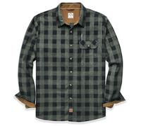 Dubinik® 6 oz Flannel Shirt for Men Long Sleeve Casual Brushed Cotton