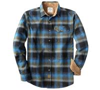 Dubinik® 6 oz Flannel Shirt for Men Long Sleeve Casual Brushed Cotton | Cotton, Pocket, Flannel, Corduroy Lining, Vintage, Work, Travel, Soft, Lightweight, Warm, Regular Fit, Button Down, Plaid