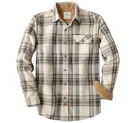 Dubinik® 6 oz Flannel Shirt for Men Long Sleeve Casual Brushed Cotton | Cotton, Pocket, Flannel, Corduroy Lining, Vintage, Work, Travel, Soft, Lightweight, Warm, Regular Fit, Button Down, Plaid