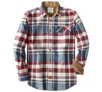 Dubinik® 6 oz Flannel Shirt for Men Long Sleeve Casual Brushed Cotton | Cotton, Pocket, Flannel, Corduroy Lining, Vintage, Work, Travel, Soft, Lightweight, Warm, Regular Fit, Button Down, Plaid