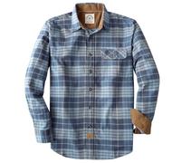 Dubinik® 6 oz Flannel Shirt for Men Long Sleeve Casual Brushed Cotton | Cotton, Pocket, Flannel, Corduroy Lining, Vintage, Work, Travel, Soft, Lightweight, Warm, Regular Fit, Button Down, Plaid