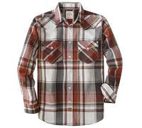 Dubinik® 6 oz Flannel Shirt for Men Pearl Snap Western Cowboy Long Sleeve