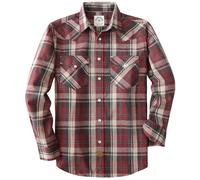 Dubinik® 6 oz Flannel Shirt for Men Pearl Snap Western Cowboy Long Sleeve | Soft Brushed Cotton, Pre-Shrunk, Breathable, Durable, Two Flap Pockets, Classic Plaid, Workwear, Casual, Outdoor, Everyday