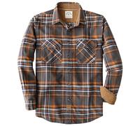 Dubinik® 6 oz Flannel Shirt for Men Plaid Cotton Brushed Utilit Casual