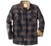 Dubinik® 6 oz Flannel Shirt for Men Plaid Cotton Brushed Utilit Casual