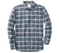 Dubinik® 6 oz Flannel Shirt for Men Plaid Mens Button Down Long Sleeve Shirts Soft Pure Cotton Casual Cozy Regular Fit Navy Blue Midnight Army Plaid M