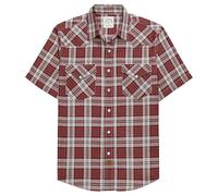 Dubinik® Bamboo Fiber Mens Shirts Short Sleeve Plaid Shirt Men Western Cowboy Pearl Snap Vintage Casual Plaid Shirts for Men