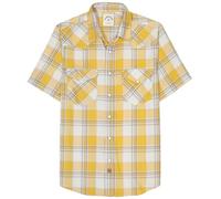 Dubinik® Bamboo Fiber Mens Shirts Short Sleeve Plaid Shirt Men Western Cowboy Pearl Snap Vintage Casual Plaid Shirts for Men