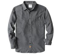 Dubinik® Flannel Shirt for Men Plaid Mens Button Down Long Sleeve Shirts Soft Pure Cotton Casual Shirts Regular Fit Dark Grey