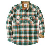 Dubinik® Flannel Shirt for Men Western Mens Pearl Snap Shirts Long Sleeve Casual Cozy Vintage Cowboy Plaid Soft Pure Cotton